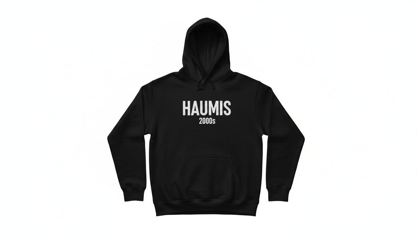 HAUMIS 2000s Classic Black Hoodie
