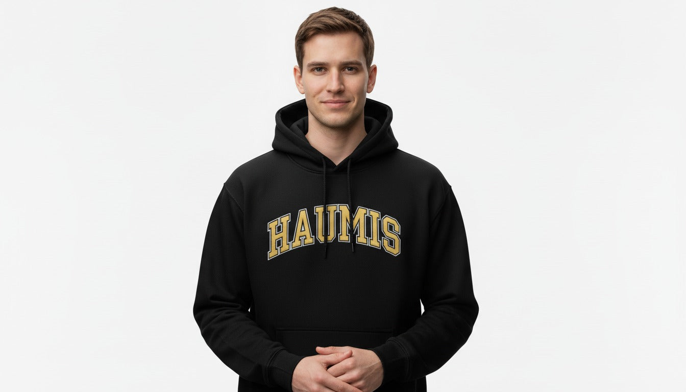 Haumis Black & Gold Hoodie – Classic Collegiate Style