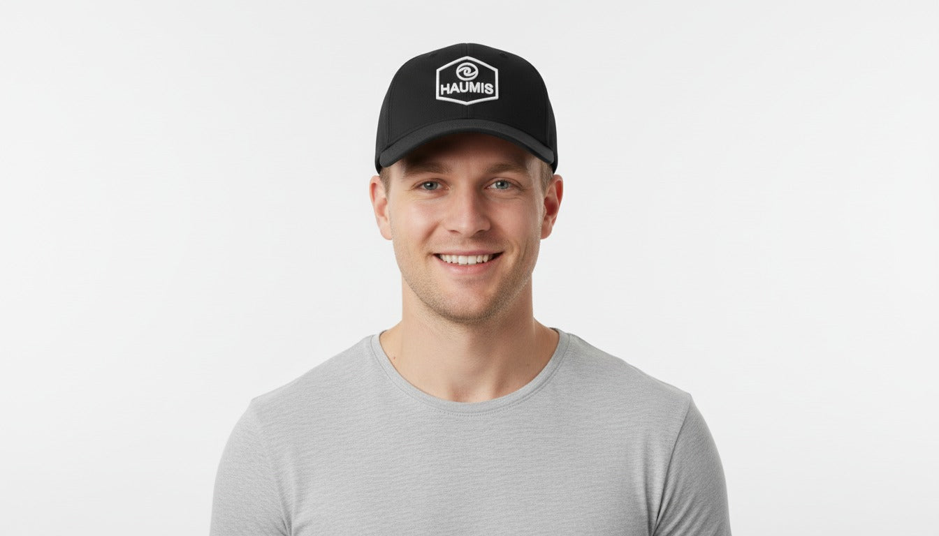 HAUMIS Black Logo Cap – Modern Streetwear Classic